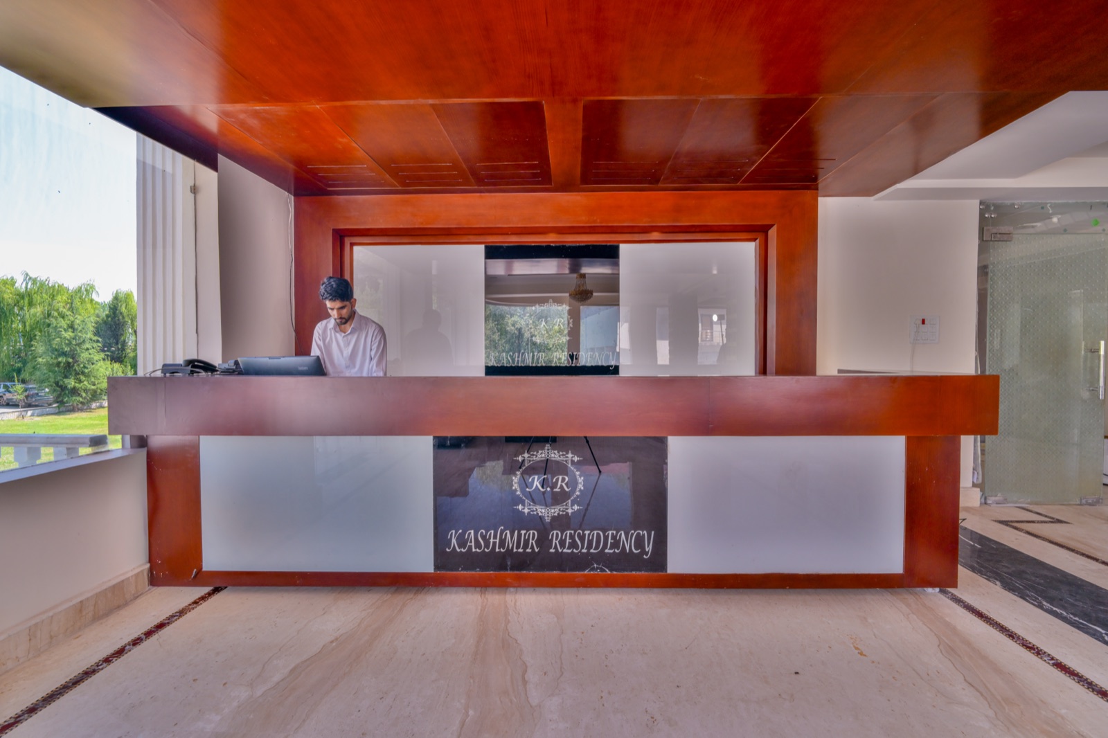 Kashmir Residency front desk reception